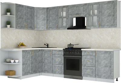 Кухонный гарнитур Интерлиния Мила Шато 1.7x2.9 LV - фото