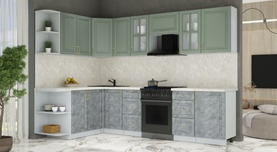 Кухонный гарнитур Интерлиния Мила Шато 1.7x2.9 LV