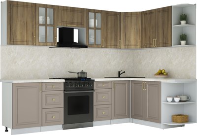 Кухонный гарнитур Интерлиния Мила Шато 1.7x2.9 PR - фото