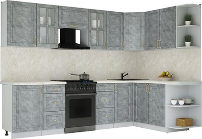Кухонный гарнитур Интерлиния Мила Шато 1.7x2.9 PR - фото