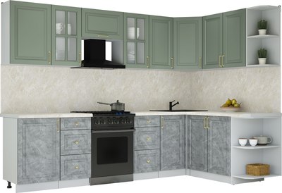 Кухонный гарнитур Интерлиния Мила Шато 1.7x2.9 PR - фото