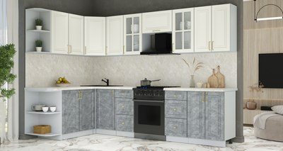 Кухонный гарнитур Интерлиния Мила Шато 1.7x3.0 LV