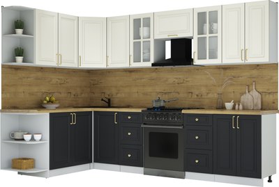 Кухонный гарнитур Интерлиния Мила Шато 1.7x3.0 LV - фото