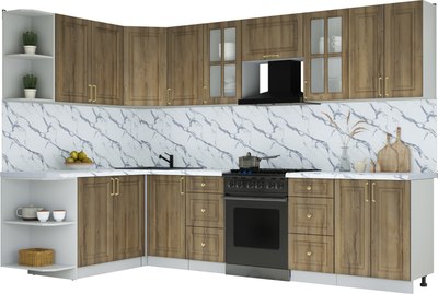 Кухонный гарнитур Интерлиния Мила Шато 1.7x3.0 LV - фото