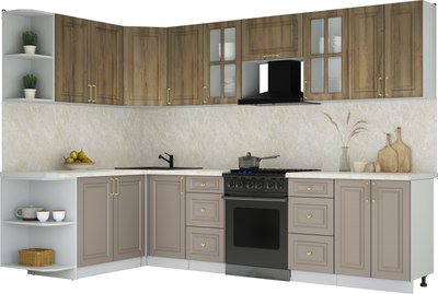 Кухонный гарнитур Интерлиния Мила Шато 1.7x3.0 LV - фото