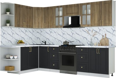Кухонный гарнитур Интерлиния Мила Шато 1.7x3.0 LV - фото