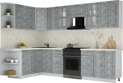 Кухонный гарнитур Интерлиния Мила Шато 1.7x3.0 LV - фото