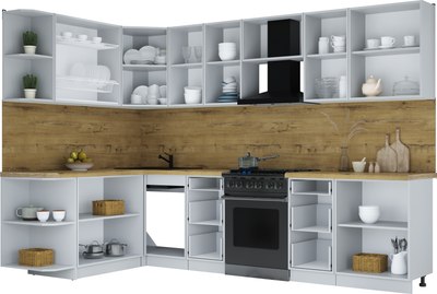 Кухонный гарнитур Интерлиния Мила Шато 1.7x3.0 LV