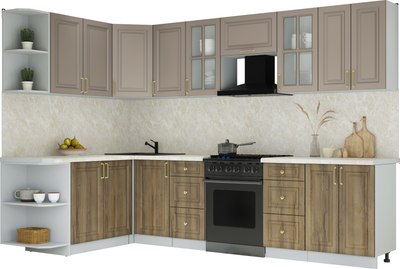 Кухонный гарнитур Интерлиния Мила Шато 1.7x3.0 LV - фото