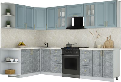 Кухонный гарнитур Интерлиния Мила Шато 1.7x3.0 LV - фото