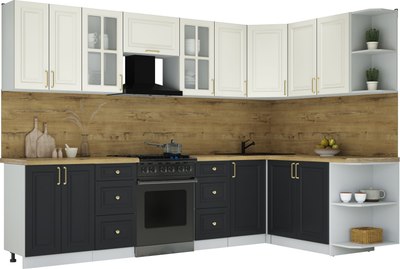 Кухонный гарнитур Интерлиния Мила Шато 1.7x3.0 PR - фото