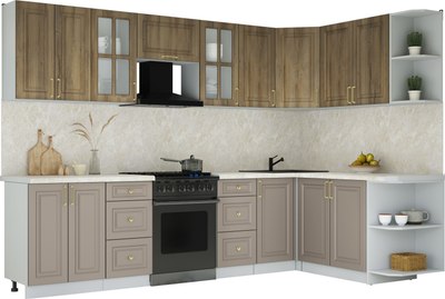 Кухонный гарнитур Интерлиния Мила Шато 1.7x3.0 PR - фото