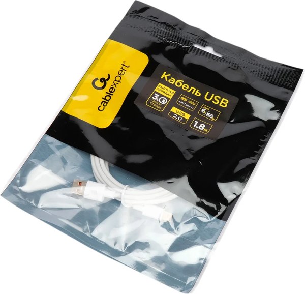 Кабель Cablexpert CC-USB2-AMCM-66W-1.8M-W