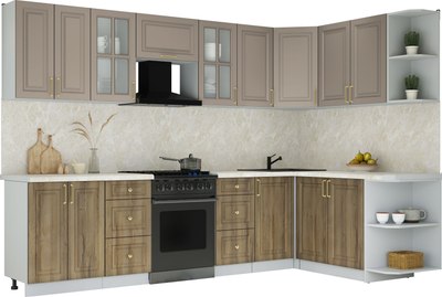 Кухонный гарнитур Интерлиния Мила Шато 1.7x3.0 PR - фото