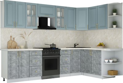Кухонный гарнитур Интерлиния Мила Шато 1.7x3.0 PR - фото