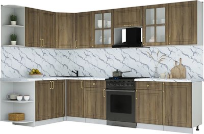 Кухонный гарнитур Интерлиния Мила Шато 1.7x3.1 LV - фото