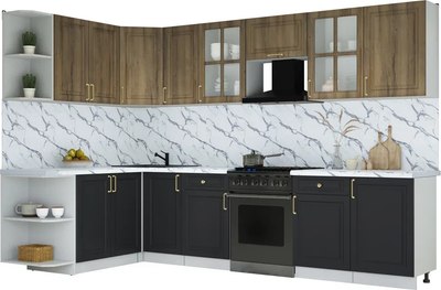 Кухонный гарнитур Интерлиния Мила Шато 1.7x3.1 LV - фото