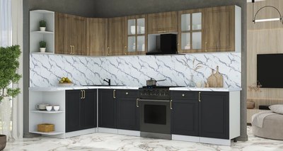 Кухонный гарнитур Интерлиния Мила Шато 1.7x3.1 LV