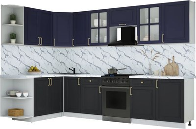 Кухонный гарнитур Интерлиния Мила Шато 1.7x3.1 LV - фото