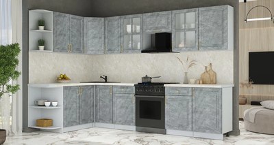 Кухонный гарнитур Интерлиния Мила Шато 1.7x3.1 LV