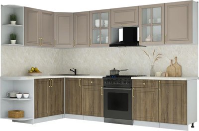 Кухонный гарнитур Интерлиния Мила Шато 1.7x3.1 LV - фото