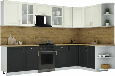 Кухонный гарнитур Интерлиния Мила Шато 1.7x3.1 PR - фото