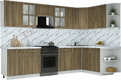 Кухонный гарнитур Интерлиния Мила Шато 1.7x3.1 PR - фото