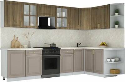 Кухонный гарнитур Интерлиния Мила Шато 1.7x3.1 PR - фото