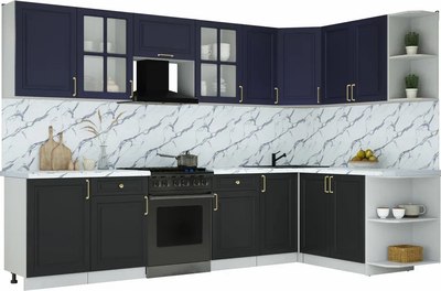 Кухонный гарнитур Интерлиния Мила Шато 1.7x3.1 PR - фото