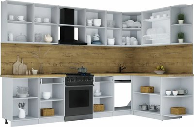 Кухонный гарнитур Интерлиния Мила Шато 1.7x3.1 PR