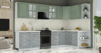 Кухонный гарнитур Интерлиния Мила Шато 1.7x3.1 PR