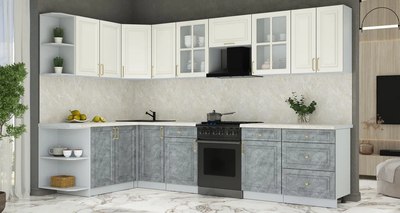 Кухонный гарнитур Интерлиния Мила Шато 1.7x3.2 LV