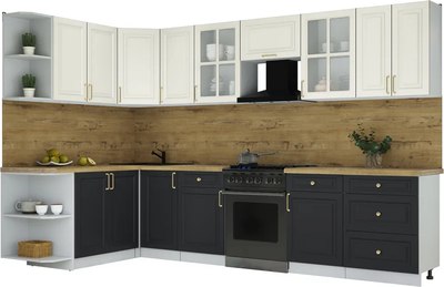 Кухонный гарнитур Интерлиния Мила Шато 1.7x3.2 LV - фото