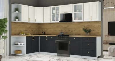 Кухонный гарнитур Интерлиния Мила Шато 1.7x3.2 LV