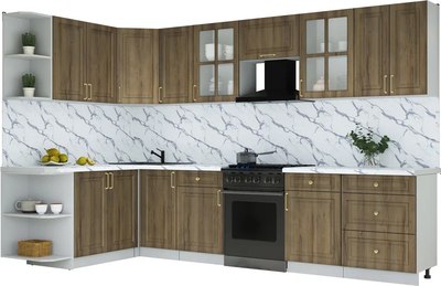 Кухонный гарнитур Интерлиния Мила Шато 1.7x3.2 LV - фото