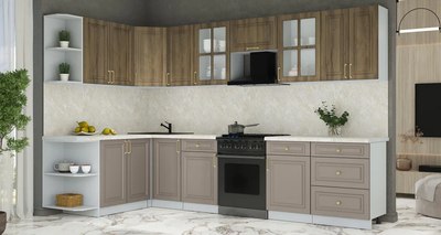 Кухонный гарнитур Интерлиния Мила Шато 1.7x3.2 LV