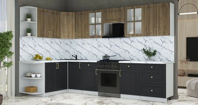 Кухонный гарнитур Интерлиния Мила Шато 1.7x3.2 LV