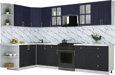 Кухонный гарнитур Интерлиния Мила Шато 1.7x3.2 LV - фото