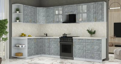 Кухонный гарнитур Интерлиния Мила Шато 1.7x3.2 LV