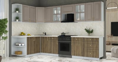 Кухонный гарнитур Интерлиния Мила Шато 1.7x3.2 LV
