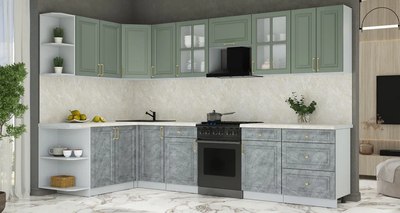 Кухонный гарнитур Интерлиния Мила Шато 1.7x3.2 LV