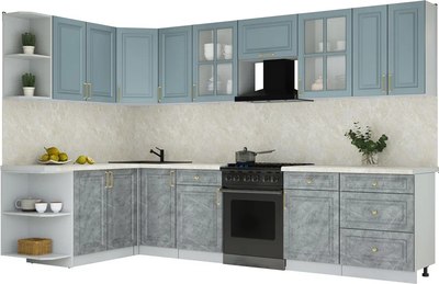 Кухонный гарнитур Интерлиния Мила Шато 1.7x3.2 LV - фото