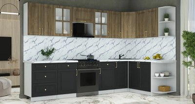 Кухонный гарнитур Интерлиния Мила Шато 1.7x3.2 PR