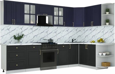 Кухонный гарнитур Интерлиния Мила Шато 1.7x3.2 PR - фото