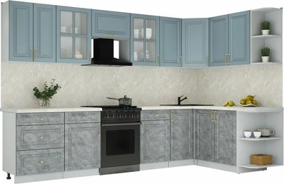 Кухонный гарнитур Интерлиния Мила Шато 1.7x3.2 PR - фото