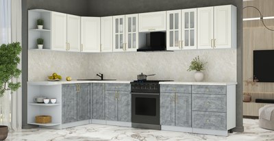 Кухонный гарнитур Интерлиния Мила Шато 1.7x3.3 LV