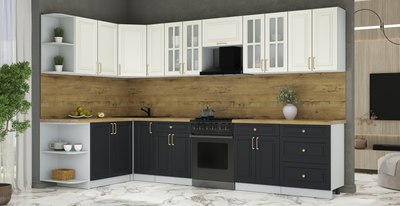 Кухонный гарнитур Интерлиния Мила Шато 1.7x3.3 LV