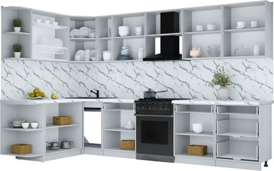 Кухонный гарнитур Интерлиния Мила Шато 1.7x3.3 LV
