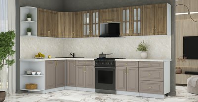 Кухонный гарнитур Интерлиния Мила Шато 1.7x3.3 LV