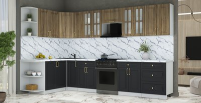 Кухонный гарнитур Интерлиния Мила Шато 1.7x3.3 LV